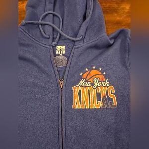 New York Knicks Blue Full Zip Hoodie By Junk Food